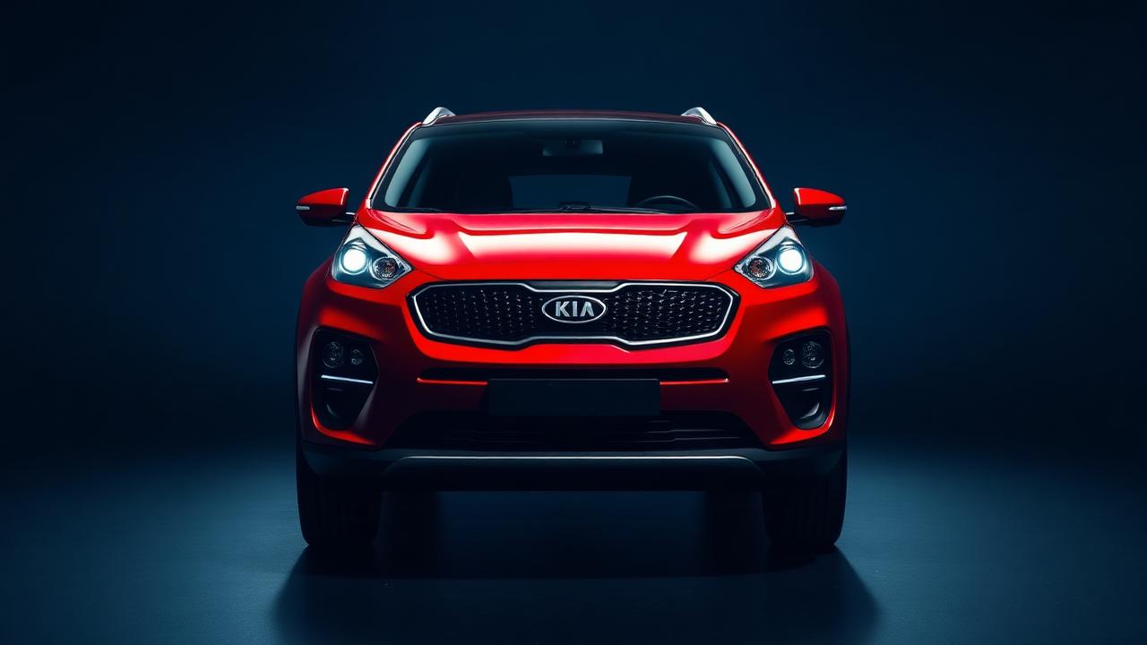 Kia Sportage em estúdio, representando a linha de peças genuínas Kia